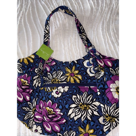 Vera Bradley Handbags - Vera Bradley African Violet Crescent Shoulder Bag Purse NWT New Purple Blue